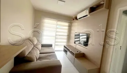 Residencial Host Paraíso, flat disponível para locação contendo 55m², 2 dormitórios e 1 vaga.