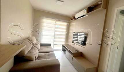 Residencial Host Paraíso, flat disponível para locação contendo 55m², 2 dormitórios e 1 vaga.