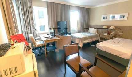 Flat disponível para locação no Radisson Berrini, contendo 29m², 1 dormitório e 1 vaga de garagem.