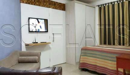 Apartamento próximo da Avenida Nove de Julho disponível para locação com 32m², 1 dorm e 1 vaga.