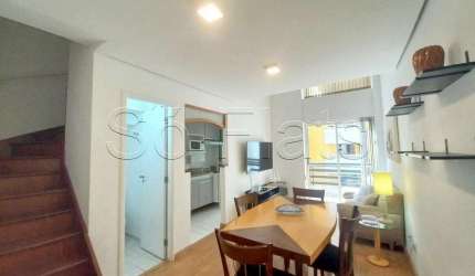 Duplex Life Moema, flat disponível para locação contendo 55m², 1 dormitório e 1 vaga de garagem.