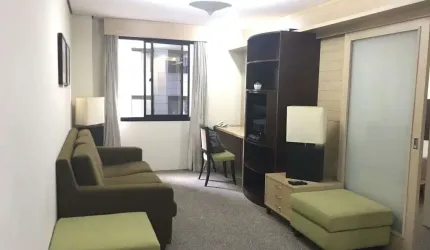 Flat  em Moema com entrada imediata e sem fiador, totalmente mobiliado.