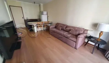 Flat mobiliado com arrumação de quarto, com cozinha completa com geladeira grande. Sem burocracia.