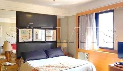 Flat para locação ou moradia totalmente mobiliado no Jardim Paulista.