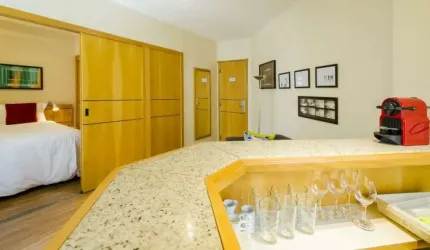 Hampton Park, flat com 31m² mobiliado com serviços de arrumação e vaga de garagem no Jardim Paulista
