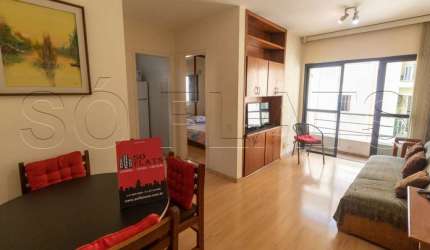 Flat para moradia todo mobiliado nos Jardins, próximo a Av. 9 de Julho, sem burocracia.