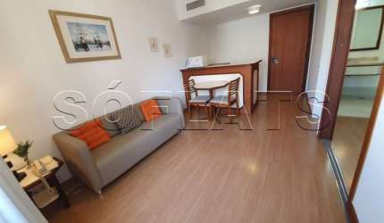 Flat no Jd Paulista, próximo a Av. 9 de Julho, para locação imediata, sem burocracia.