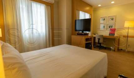 Flat mobiliado  25m² 1 dorm, 1 vaga para investimento no Campo Belo