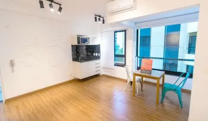 Flat de alto padrão contendo uma localização privilegiada na Vila Olímpia disponível para locação.