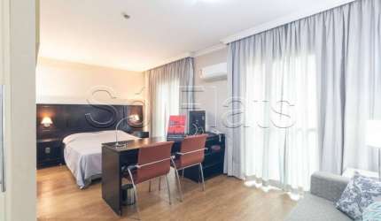Flat em Perdizes, próximo a PUC-SP, Av Sumaré e Pacaembu com 1 dormitório e serviços.