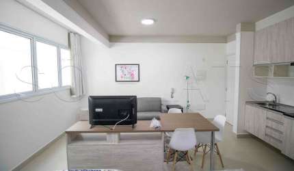 Flat no Atrium Augusta disponível para locação na Rua Augusta, lado Bela Vista, prédio novo.