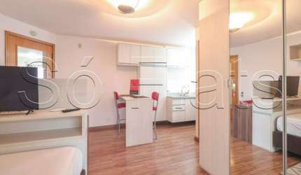 Flat Interative no Jardins disponível para locação contendo 1 dormitório e 1 vaga de garagem