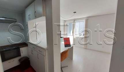 Apto no Crillon contendo 39m², 1 dormitório e 1 vaga, disponível para locação nos Jardins.