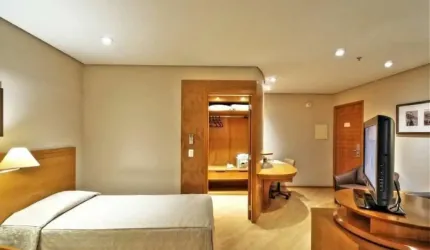 Flat Transamérica Executive Paulista disponível para venda com 31m² e 01 vaga de garagem