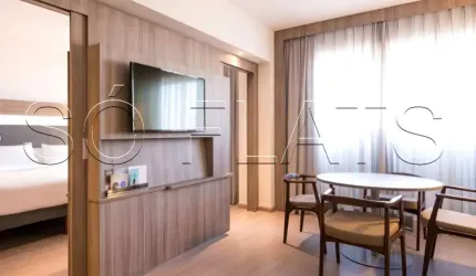 Novotel SP Berrini - apartamento com 26m² totalmente mobiliado.
