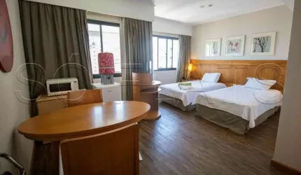 Flat Slaviero Moema 26,70m² 1 dormitório 1 vaga para locação em Moema.