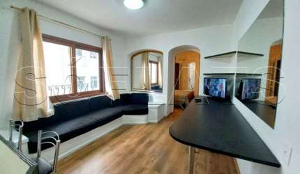 Flat Mont Clair 1 Dorm 43m² com vaga de garagem e lazer para locação.