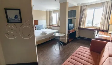 Flat International Plaza para locação com 29m² contendo 1 dormitório e 1 vaga.