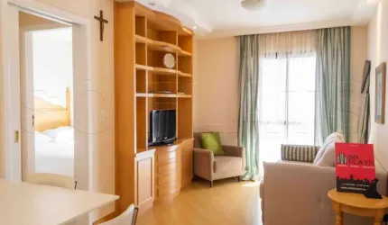 Flat Estanconfor Moema com 2 dorms para locação prox. da Av. dos Bandeirantes.