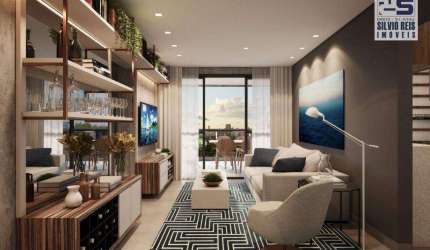 Apartamento com 2 dormitórios à venda, 82 m² por R$ 1.087.800,00 - Aparecida - Santos/SP