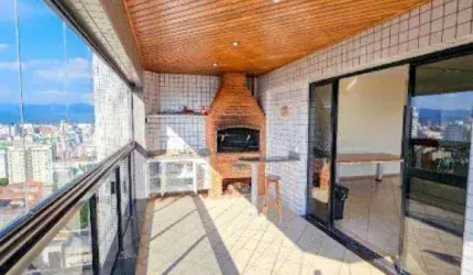 Apartamento com 3 dormitórios para alugar, 137 m² por R$ 6.800,02/mês - Aparecida - Santos/SP