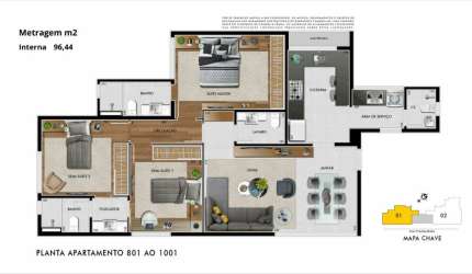 Apartamento de 3 quartos 1 suíte e 2 vagas na planta a venda no Santo Antônio em Belo Horizonte