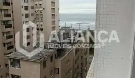 Apartamento de 2 domitórios no Gonzaga com Vista para o Mar