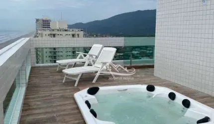 Cobertura com 4 dormitórios à venda, 240 m² por R$ 1.100.000 - Balneário Flórida - Praia Grande/SP