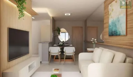 Apartamento para Venda em Natal, Ponta Negra, 2 dormitórios, 1 suíte, 2 banheiros, 1 vaga