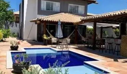 Casa Duplex residencial para Venda no condomínio Paraíso dos lagos, Guarajuba, Camaçari, 4 suítes, mobiliada, 1 sala, 5 banheiros, 2 vagas, 200m² área