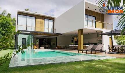 Casa residencial para Venda em condomínio fechado em Itacimirim (monte Gordo), Camaçari, 5 quartos, 2 salas, 5 banheiros, 4 vagas 558,14 m² área const