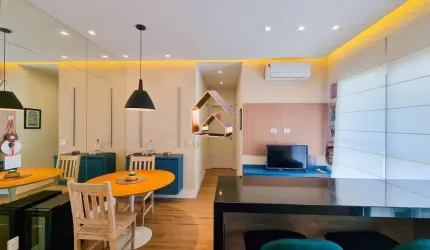 Apartamento para Venda em São Paulo, Chácara Santo Antônio (Zona Sul), 2 dormitórios, 1 suíte, 2 banheiros, 1 vaga