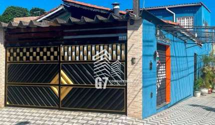 Sobrado com 3 dormitórios à venda, 139 m² por R$ 545.900,00 - Vila Assunção - Praia Grande/SP