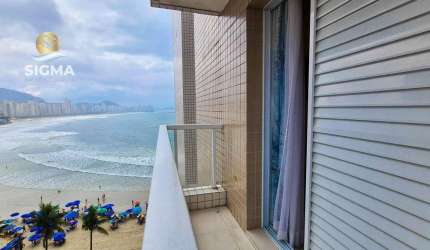 Frente mar - Apartamento à venda com 3 dormitórios - Condomínio com lazer - 2 vagas - Jardim Astúrias - Guarujá/SP
