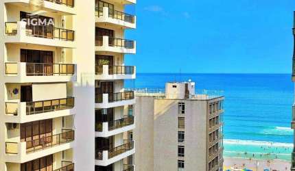 Vista mar - Apartamento à venda com 3 dormitórios - Condomínio com lazer - 2 vagas - Pitangueiras - Guarujá/SP