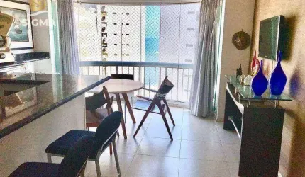 Perto da praia - Flat à venda com 1 dormitório - Área de lazer - 2 vagas - Pitangueiras - Guarujá/SP