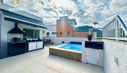 Cobertura à venda com 3 dormitórios - Piscina e churrasqueira - 1 vaga - Enseada - Guarujá/SP