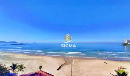 FRENTE MAR - Apartamento com 3 dormitórios sendo 1 suíte  à venda na Praia das Pitangueiras - Guarujá/SP.