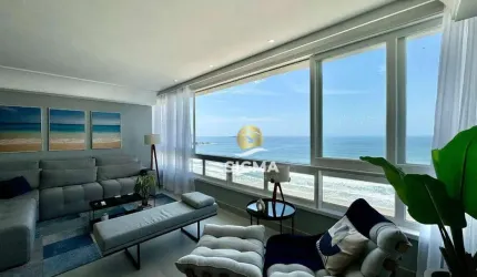 Apartamento FRENTE MAR finamente reformado e decorado com 3 sendo 1 suíte  à venda, 140 m² por R$ 1.700.000,00 - Pitangueiras - Guarujá/SP
