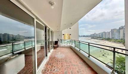 VISTA MAR - Apartamento com 4 quartos sendo 2 suítes à venda na Praia das Pitangueiras - Guarujá/SP.