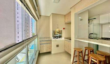 Apartamento com 1 quarto à venda, 50 m² por R$ 430.000 - Pitangueiras - Guarujá/SP.