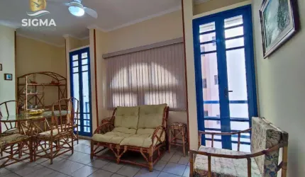 Apartamento na Praia do Tombo de 2 dormitórios com 1 vaga. Guarujá-SP.