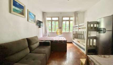 Apartamento com 1 quarto à venda, 35 m² por R$ 260.000 - Pitangueiras - Guarujá/SP.