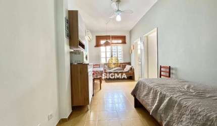 Apartamento com 1 quarto à venda, 45 m² por R$ 290.000 - Pitangueiras - Guarujá/SP.