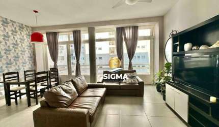Apartamento com 2 dormitórios à venda, 110 m² por R$ 525.000 - Pitangueiras - Guarujá/SP.