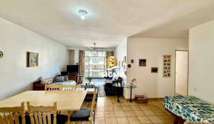 Apartamento com 3 dormitórios sendo 1 suíte à venda, 115 m² por R$ 630.000 - Pitangueiras - Guarujá/SP.