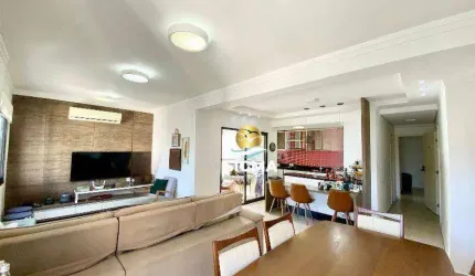 Flat com 3 dormitórios à venda, 112 m² por R$ 850.000 - Pitangueiras - Guarujá/SP.