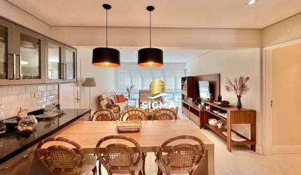 Apartamento com 3 quartos sendo 2 suítes à venda, 100 m² por R$ 1.200.000 - Pitangueiras - Guarujá/SP.