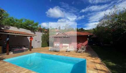 Chácara Vale do Rio Cotia  - Térrea, 3 suites, lote plano, piscina e gourmet