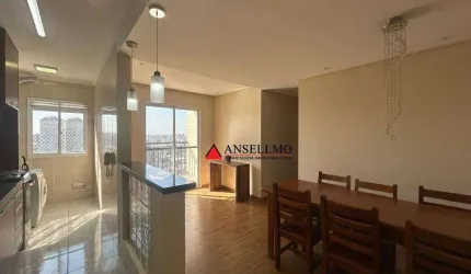Apartamento com 3 dormitórios para alugar, 71 m² por R$ 4.523,19/mês - Centro - São Bernardo do Campo/SP